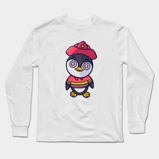 Little Penguin Firefighter Long Sleeve T-Shirt